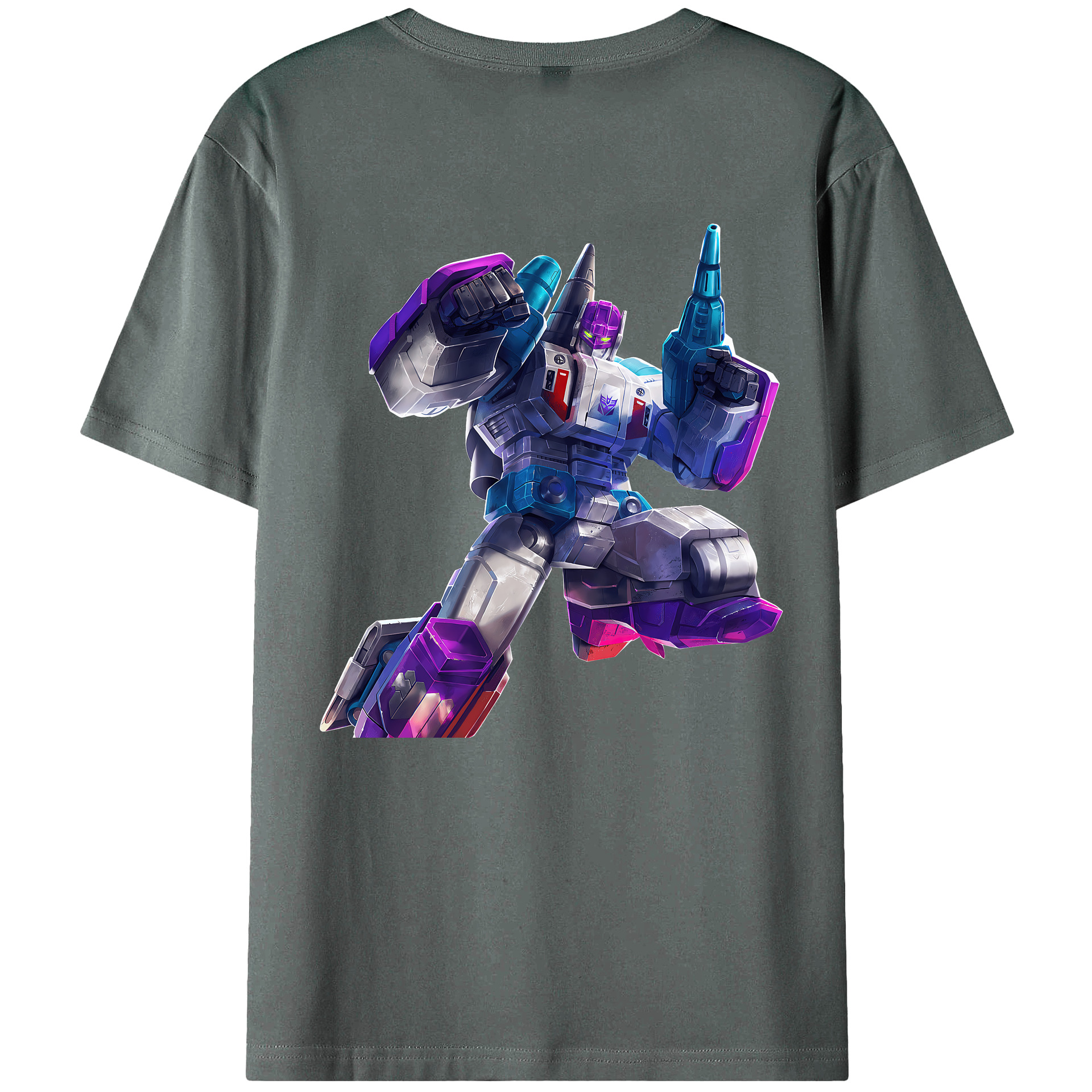 （画像用） Transformers トランスフォーマー 綿100％ メンズ半袖Tシャツ（バックプリント） 通気性